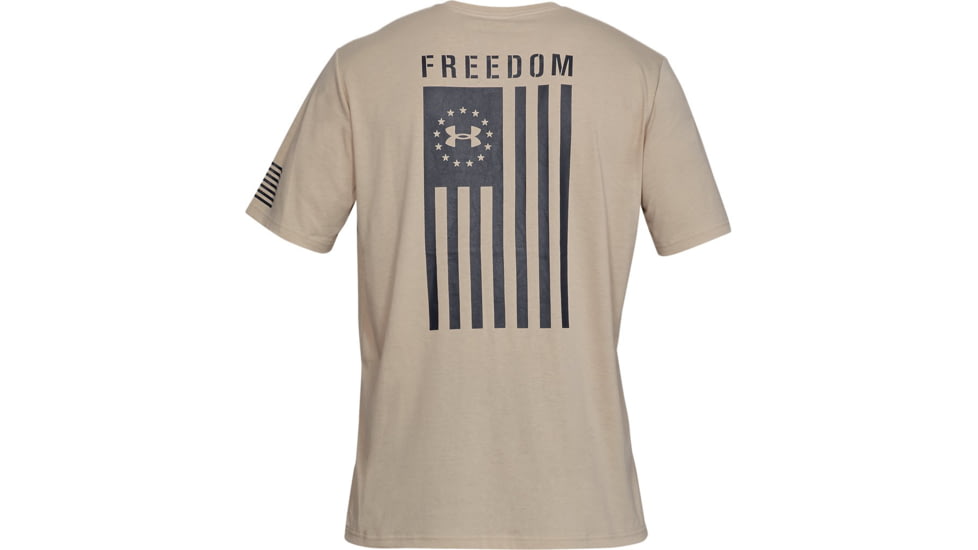 Under Armour UA Freedom Flag T-Shirt - Mens, Desert Sand, Small, 1333350290SM