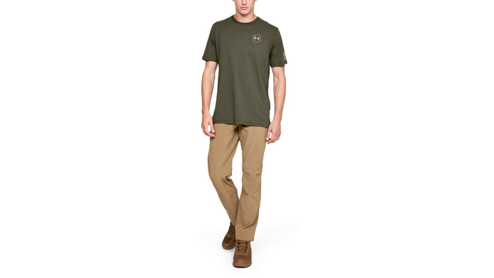 Under Armour UA Freedom Flag T-Shirt - Mens, Marine OD Green, X-Large, 1333350390XL