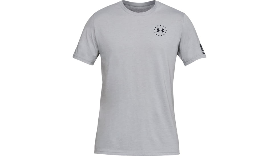 Under Armour UA Freedom Flag T-Shirt - Mens, Steel Medium Heather, 3X-Large, 13333500353XL