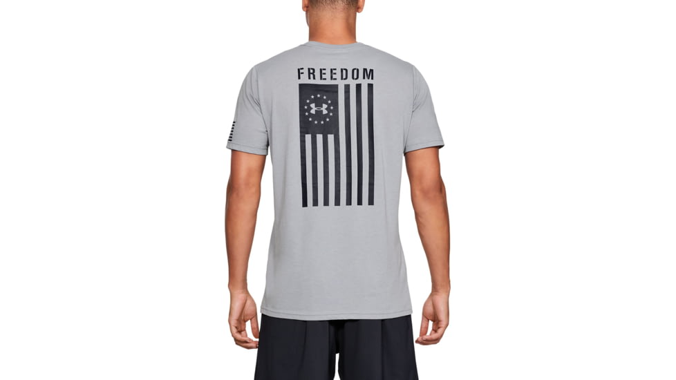 Under Armour UA Freedom Flag T-Shirt - Mens, Steel Medium Heather, 3X-Large, 13333500353XL