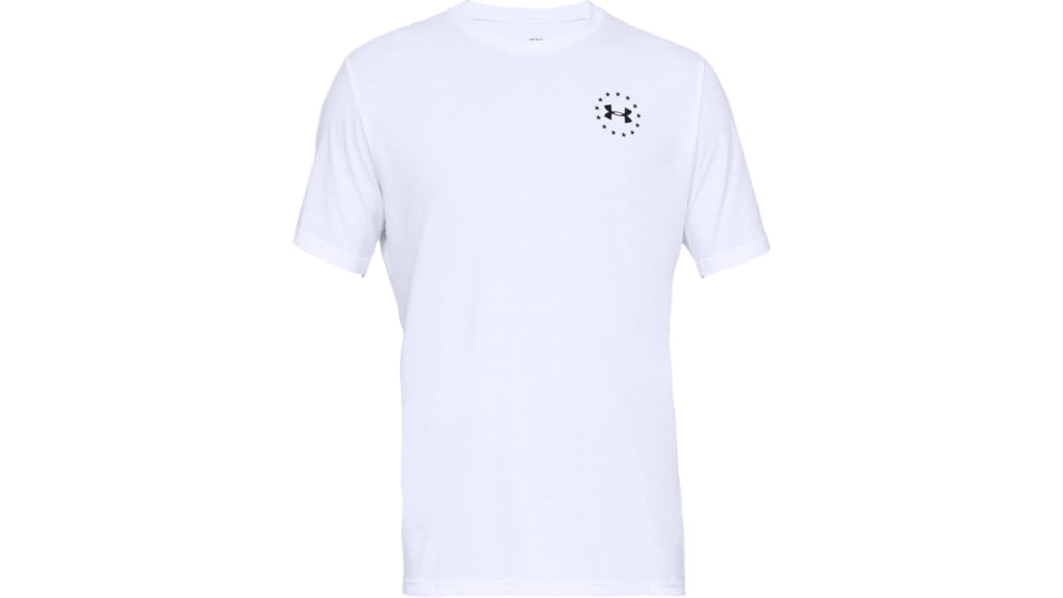 Under Armour UA Freedom Flag T-Shirt - Mens, White/Black, 3X-Large, 13333501003XL