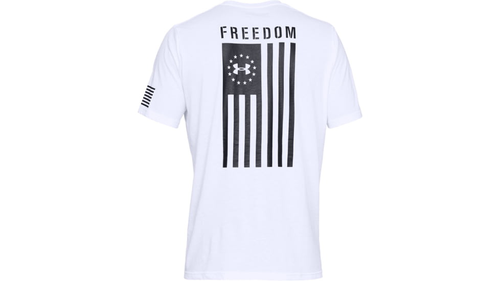 Under Armour UA Freedom Flag T-Shirt - Mens, White/Black, 3X-Large, 13333501003XL