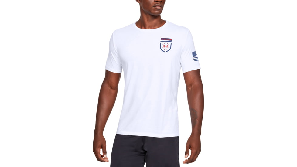 Under Armour UA Freedom Sentinel T-Shirt - Mens, White, Small, 1352152100SM