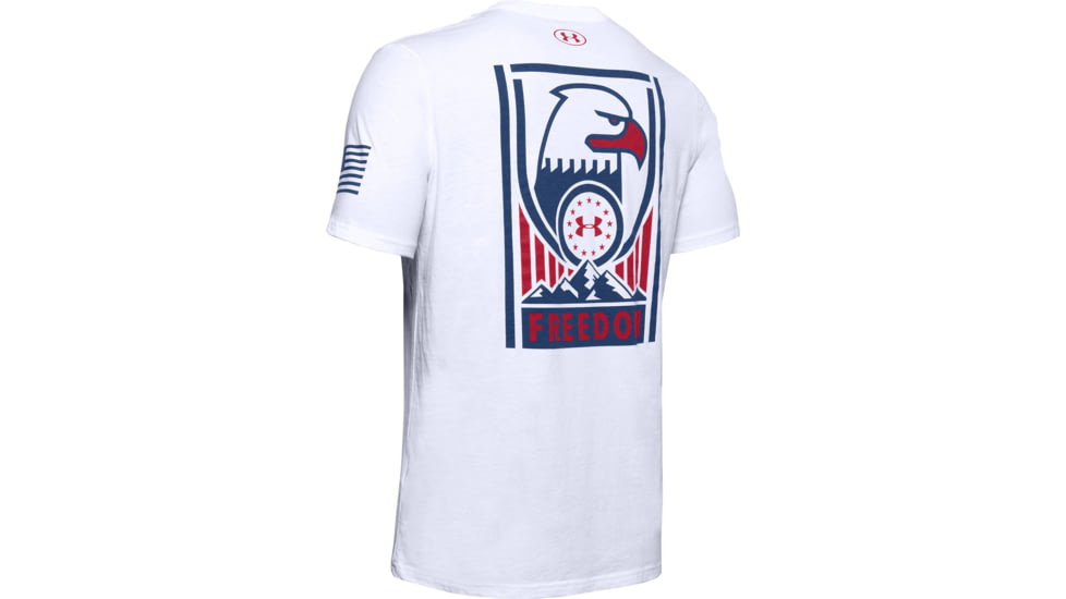 Under Armour UA Freedom Sentinel T-Shirt - Mens, White, Small, 1352152100SM