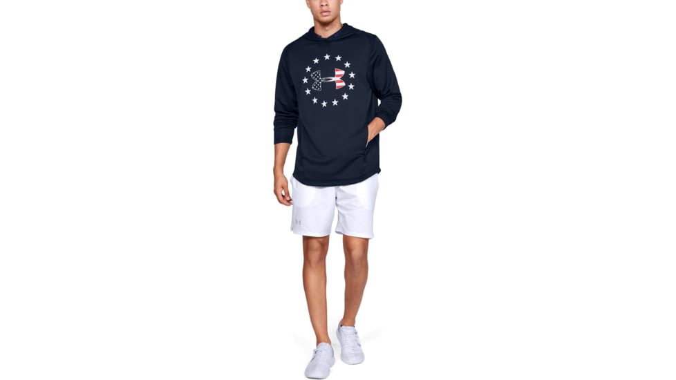 Under Armour UA Freedom Tech Terry Hoodie - Mens, Academy, Large, 1323105408LG