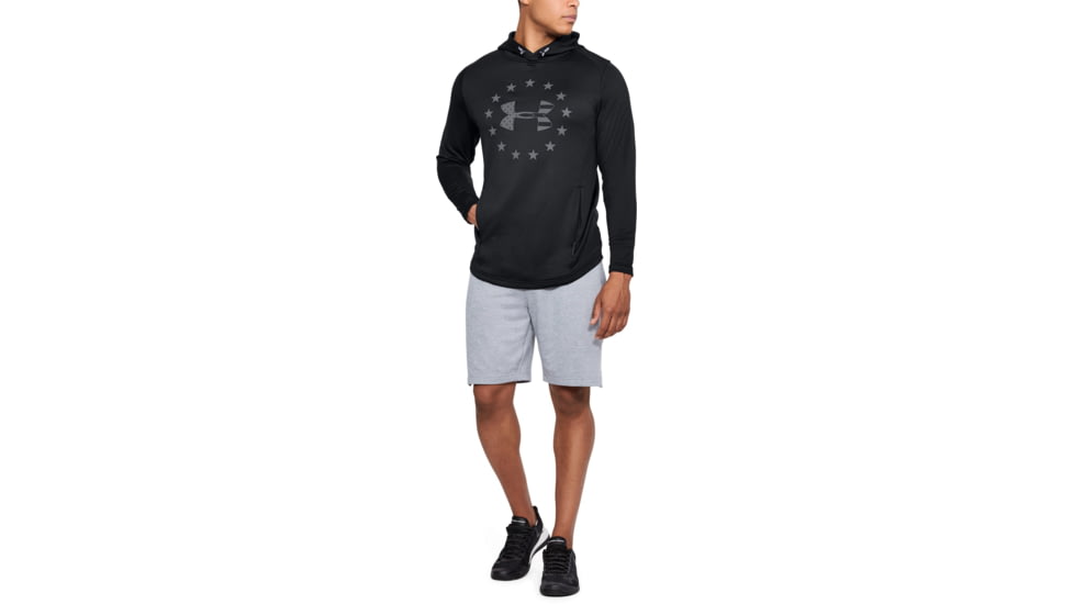 Under Armour UA Freedom Tech Terry Hoodie - Mens, Black, Medium, 1323105001MD