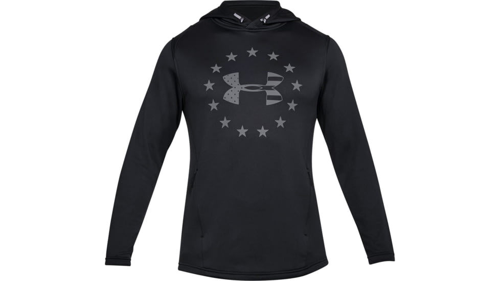 Under Armour UA Freedom Tech Terry Hoodie - Mens, Black, Medium, 1323105001MD