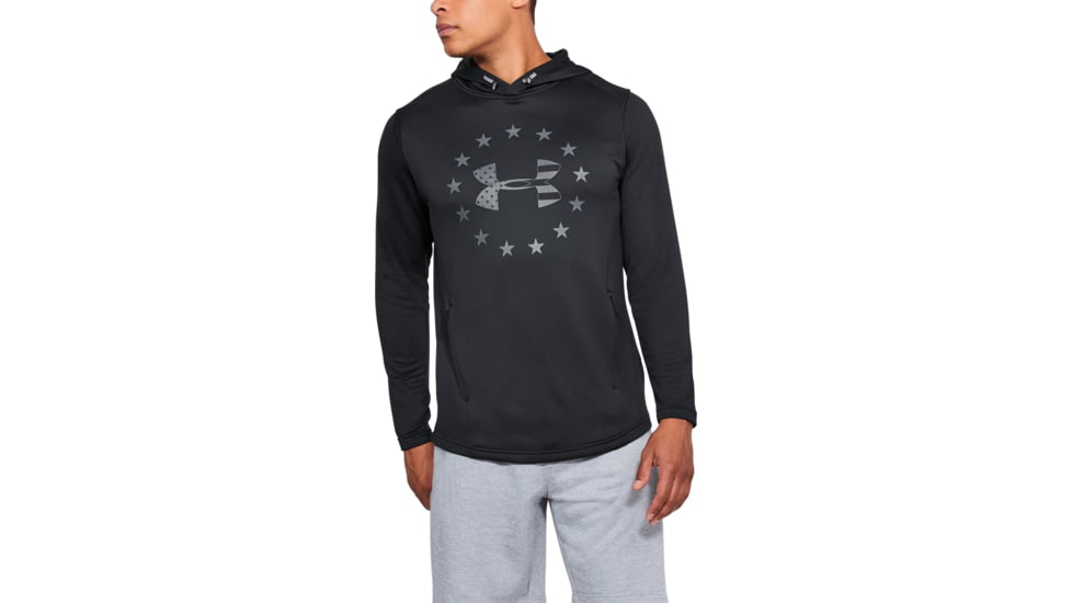 Under Armour UA Freedom Tech Terry Hoodie - Mens, Black, Medium, 1323105001MD