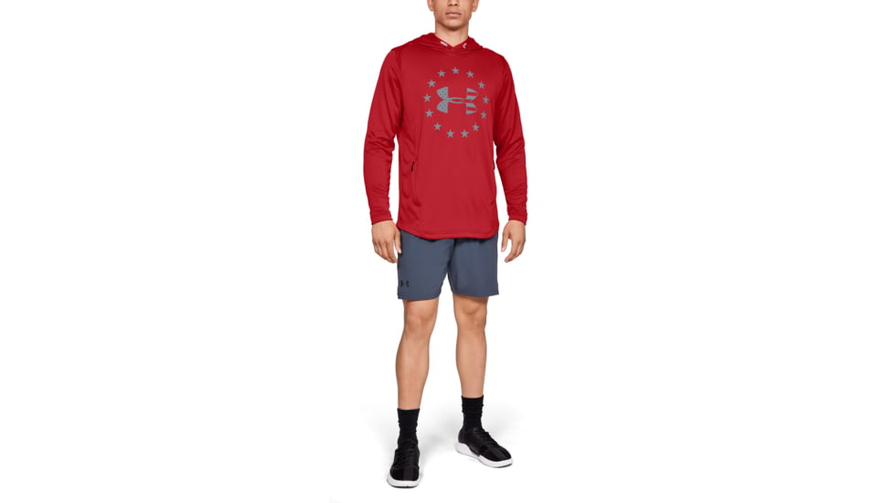 Under Armour UA Freedom Tech Terry Hoodie - Mens, Red, 2X-Large, 13231056002X