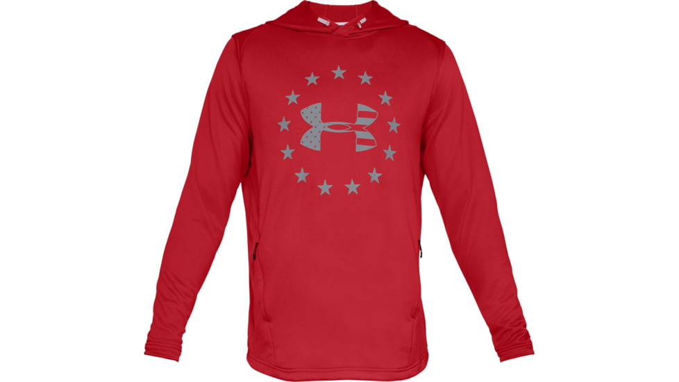 Under Armour UA Freedom Tech Terry Hoodie - Mens, Red, 2X-Large, 13231056002X