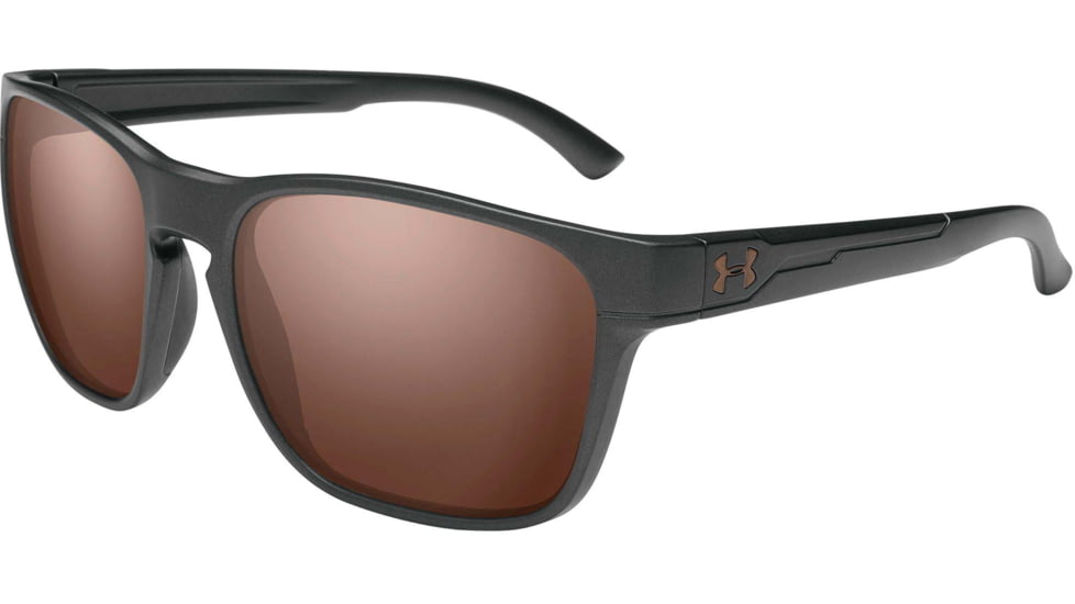 Under Armour UA Glimpse Sunglasses, Road Tuned Lens, Satin Carbon, One Size Fits Most, UA8650111-060624