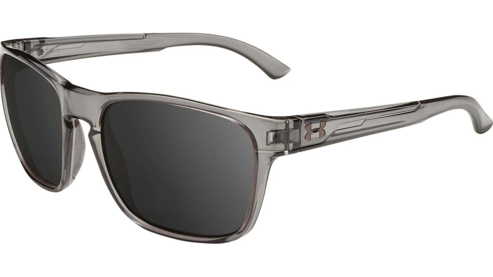 Under Armour UA Glimpse Sunglasses, Tuned Road Lens, Gloss Crystal Smoke, One Size Fits Most, UA8600111-040401