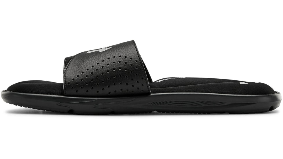 Under Armour UA Ignite VI Slide Sandal - Mens, Black/Black/Silver, 10, 302271100410