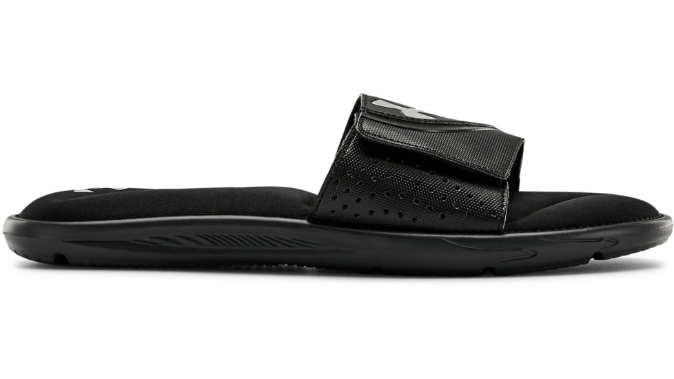 Under Armour UA Ignite VI Slide Sandal - Mens, Black/Black/Silver, 10, 302271100410