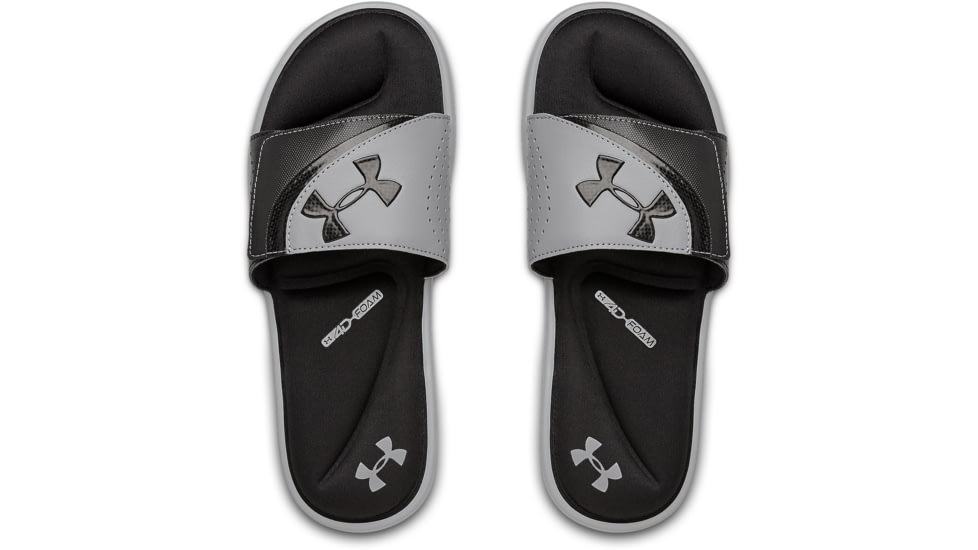 Under Armour UA Ignite VI Slide Sandal - Mens, Black/Gray, 10, 302271100210