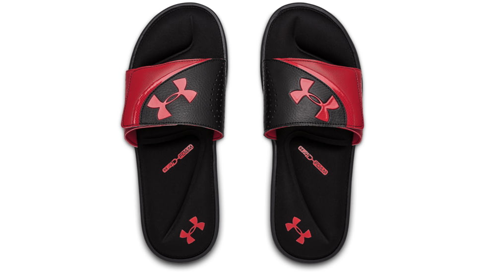 Under Armour UA Ignite VI Slide Sandal - Mens, Black/Red, 11, 302271100111