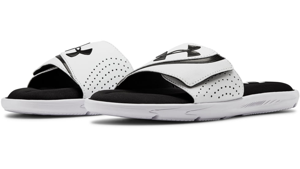 Under Armour UA Ignite VI Slide Sandal - Mens, White/Black, 10, 302271110010