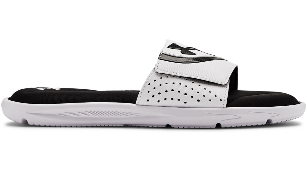 Under Armour UA Ignite VI Slide Sandal - Mens, White/Black, 10, 302271110010