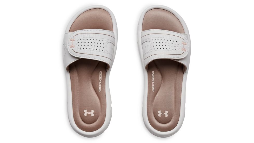 Under Armour UA Ignite VIII SL Sandals - Womens, Bashful Pink/Onyx White/Orange Dream, 8, 1287319-200-8