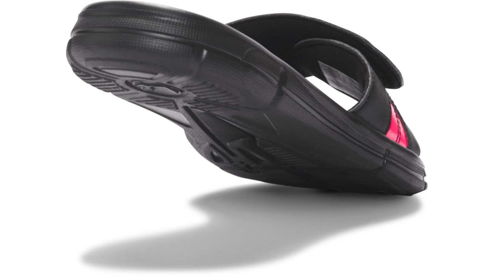 Under Armour UA Ignite VIII Slide Sandal - Womens, Black/Pink, 11, 128731900611