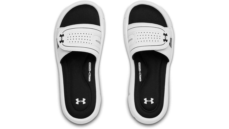 Under Armour UA Ignite VIII Slide Sandal - Womens, White, 10, 128731910010