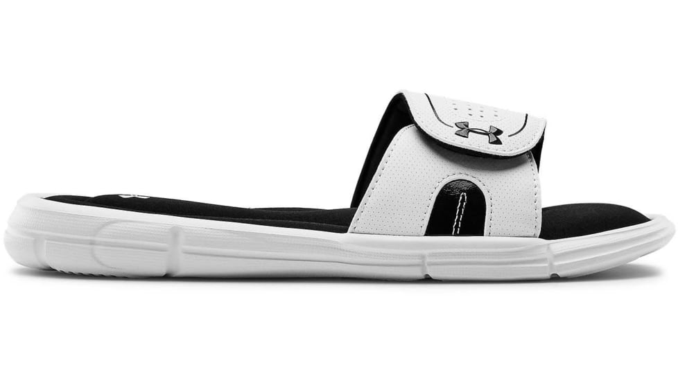 Under Armour UA Ignite VIII Slide Sandal - Womens, White, 10, 128731910010