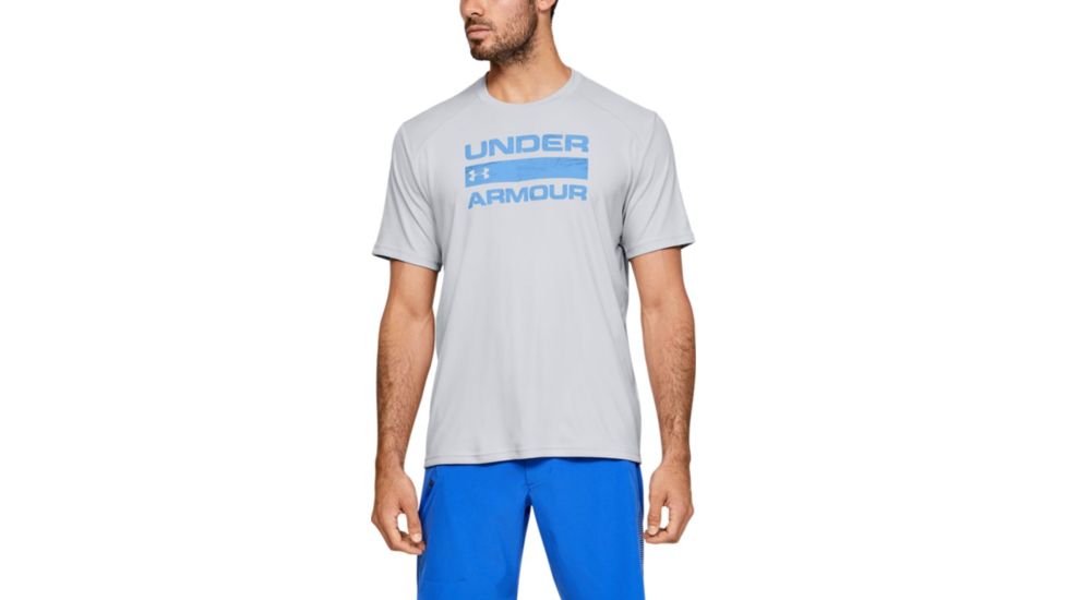 Under Armour UA Iso-Chill Stacked Short Sleeve T-Shirt - Mens, 2XL, Halo, 13538970142X