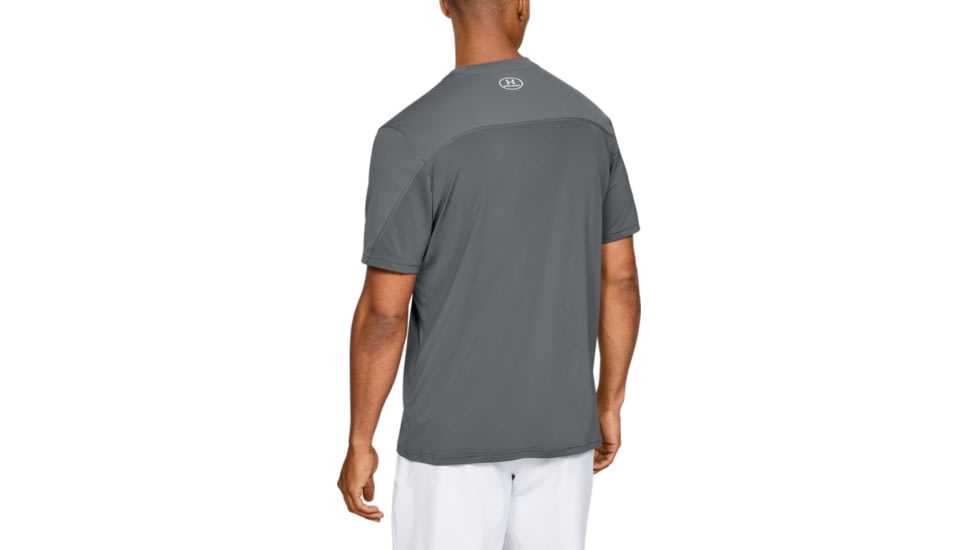 Under Armour UA Iso-Chill Stacked Short Sleeve T-Shirt - Mens, Extra Large, Pitch Gray, 1353897012XL