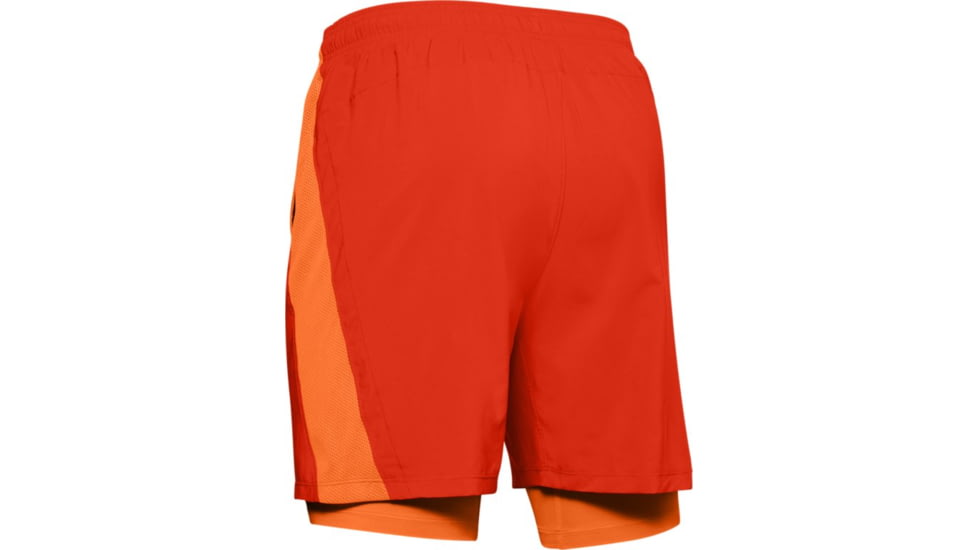 Under Armour UA Launch SW 2-in-1 Running Shorts - Mens, 2XL, Ultra Orange, 13265768562X