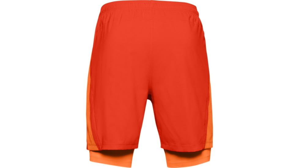 Under Armour UA Launch SW 2-in-1 Running Shorts - Mens, 2XL, Ultra Orange, 13265768562X