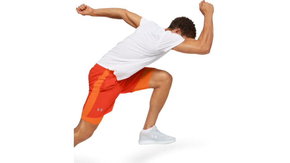Under Armour UA Launch SW 2-in-1 Running Shorts - Mens, 2XL, Ultra Orange, 13265768562X