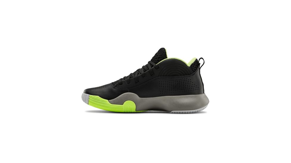 Under Armour UA Lockdown 4 Basketball Shoes - Mens, 10, Black/Yellow, 302205200710