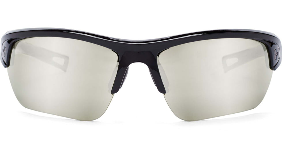 Under Armour UA Octane Sunglasses, Game Day with Chrome Multiflection Lens, Shiny Black, One Size Fits Most, UA8600094-000933