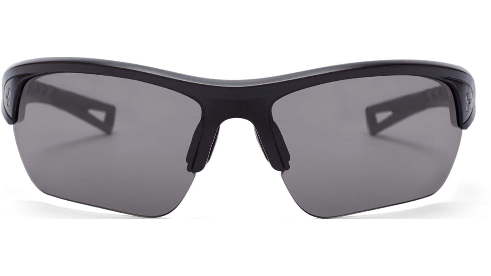 Under Armour UA Octane Sunglasses, Gray Lens, Satin Black, One Size Fits Most, UA8600094-010100