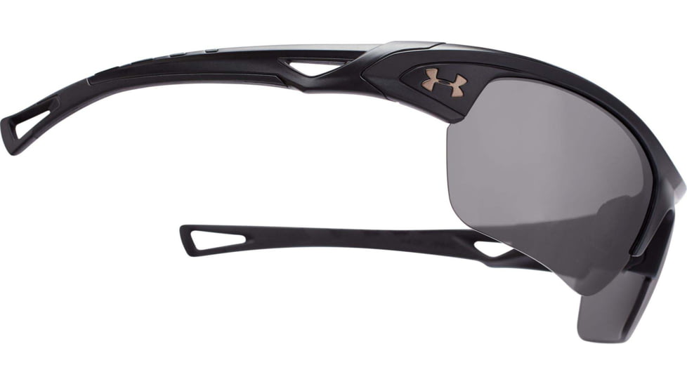 Under Armour UA Octane Sunglasses, Gray Lens, Satin Black, One Size Fits Most, UA8600094-010100