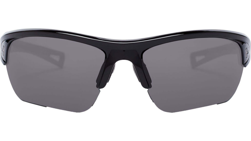 Under Armour UA Octane Sunglasses, Gray Polarized Lens, Shiny Black, One Size Fits Most, UA8640094-000108