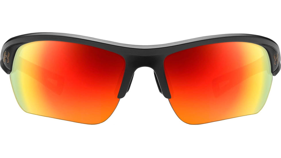 Under Armour UA Octane Sunglasses, Orange Baseball Tuned Lens, Satin Black, One Size Fits Most, UA8650094-010144