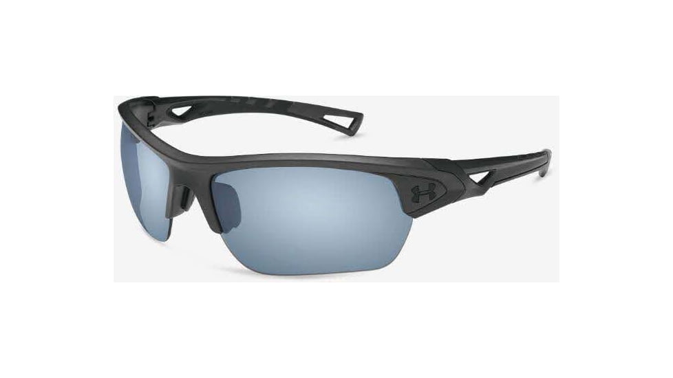 Under Armour UA Octane Sunglasses, Recovery Lens, Satin Carbon, One Size Fits Most, UA8650094-060134