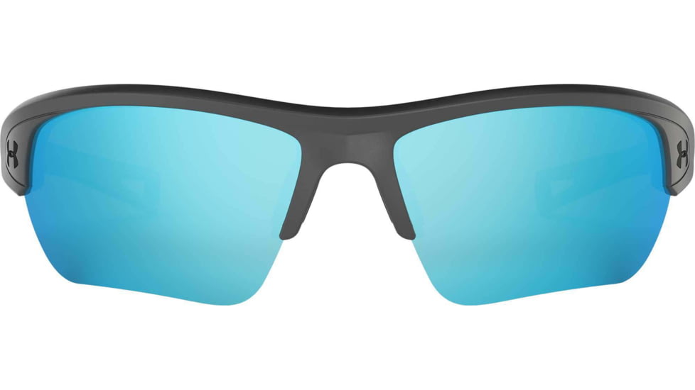 Under Armour UA Octane Sunglasses, Tuned Baseball Blue Lens, Satin Carbon, One Size Fits Most, UA8650094-060164