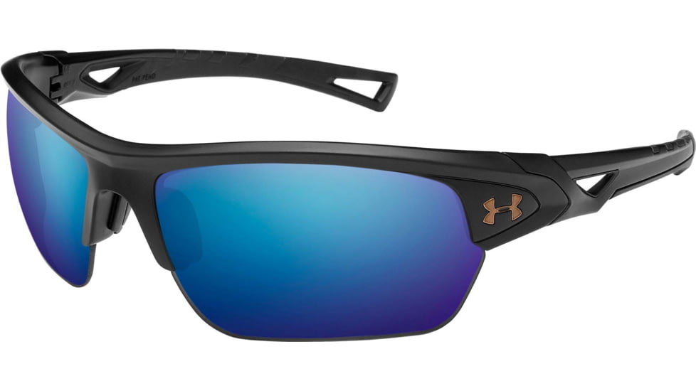Under Armour UA Octane Sunglasses, Tuned Offshore Polarized Lens, Satin Black, One Size Fits Most, UA8650094-010167