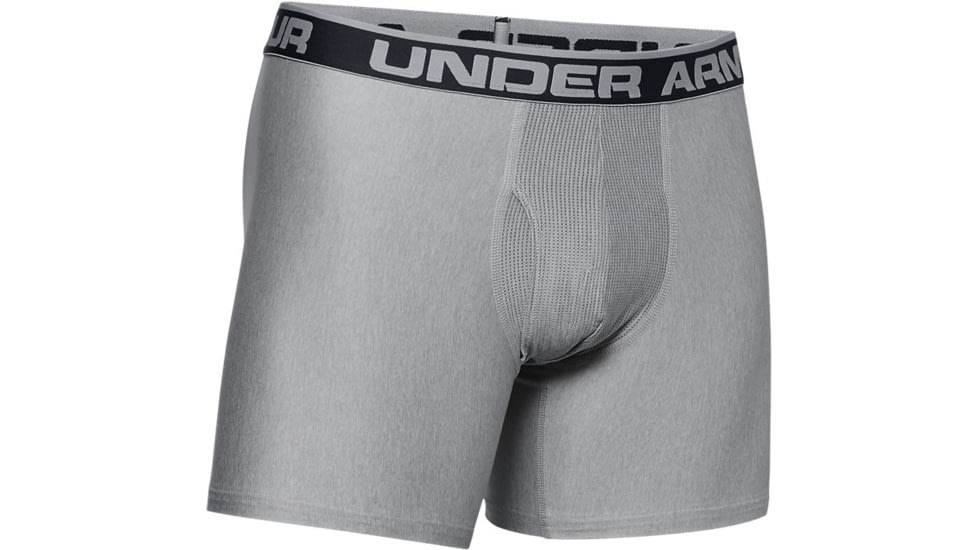 Under Armour UA Original Series 6in Boxerjock 2-Pack - Mens, Carbon Heather, Small, 1282508092SM