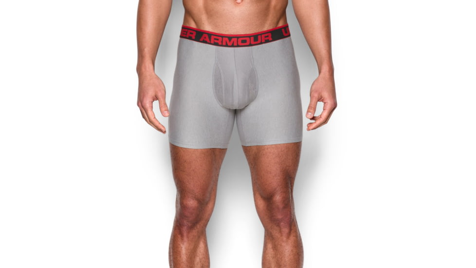 Under Armour UA Original Series 6in Boxerjock - Mens, True Gray Heather, Medium, 1277238025MD