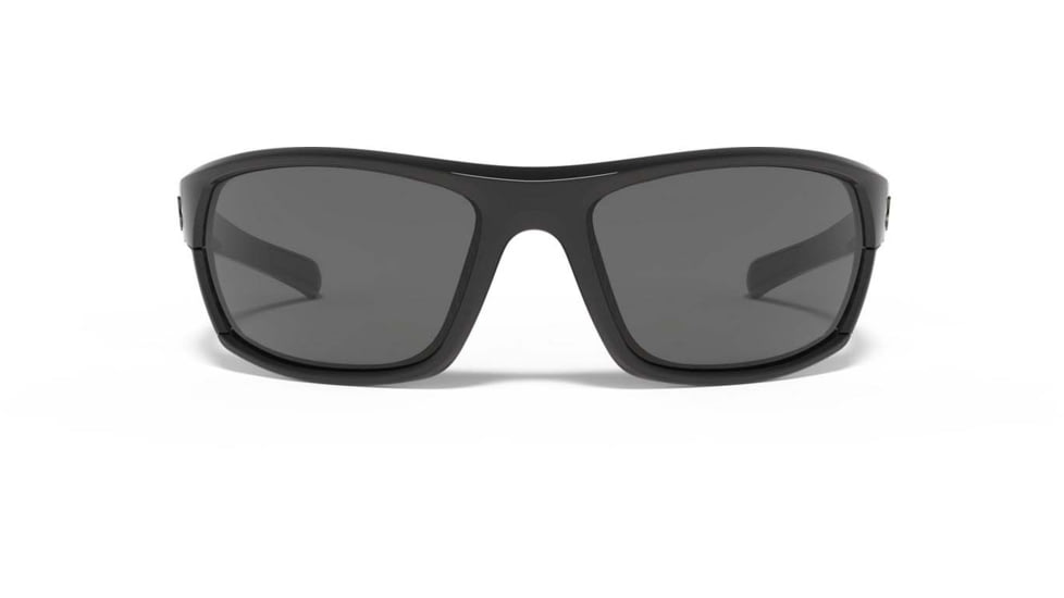Under Armour UA Powerbrake Sunglasses, Gray Lens, Shiny Black, One Size Fits Most, UA8630105-000108