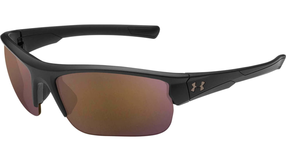 Under Armour UA Propel Sunglasses, Blasck Road Lens, Satin Black, One Size Fits Most, UA8650106-010124