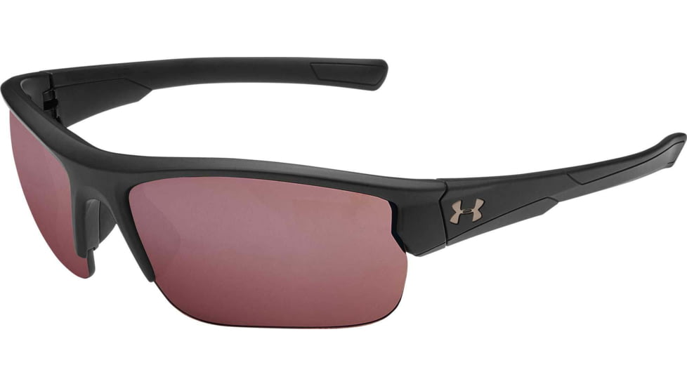 Under Armour UA Propel Sunglasses, Golf Tuned Lens, Satin Black, One Size Fits Most, UA8650106-010174