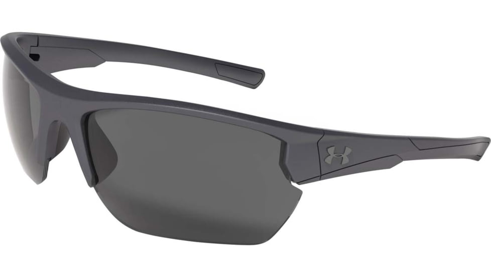 Under Armour UA Propel Sunglasses, Gray Lens, Satin Carbon, One Size Fits Most, UA8600106-060100