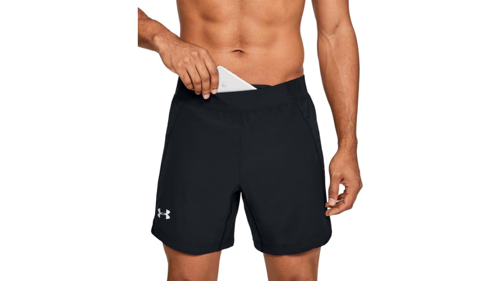 Under Armour Ua Qualifier Speedpocket 7 Shorts, Black - 1326600001LG