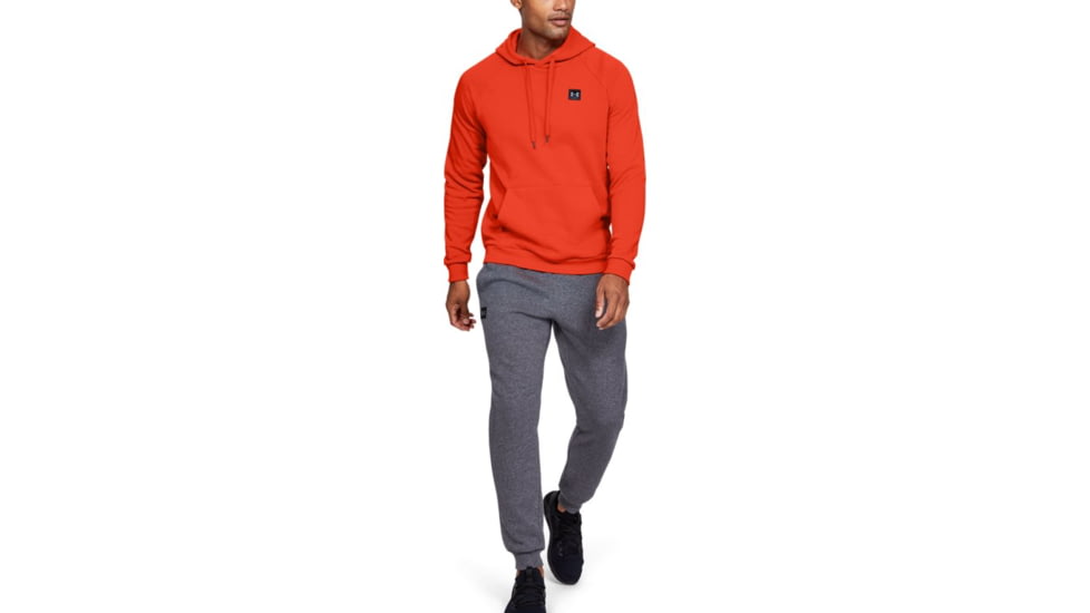 Under Armour UA Rival Fleece Hoodie - Mens, Extra Large, Ultra Orange, 1320736856XL