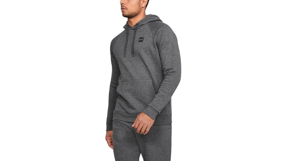 Under Armour UA Rival Fleece Hoody - Mens, Charcoal Light Heather, Medium, 1320736020MD