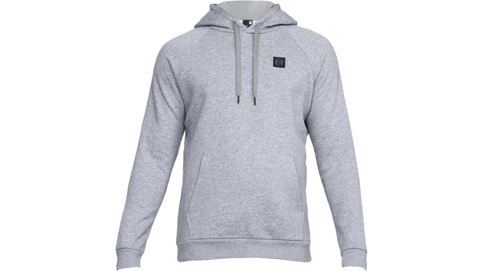 Under Armour UA Rival Fleece Hoody - Mens, Steel Light Heather, Small, 1320736036SM